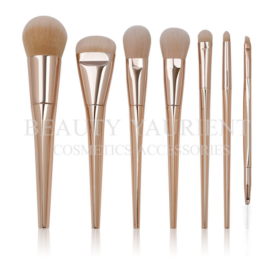 แปรงแต่งหน้าสำหรับสุภาพสตรีสีไม่ซ้ำกัน PBT Hair 7pcs Brush Set Skin Friendly